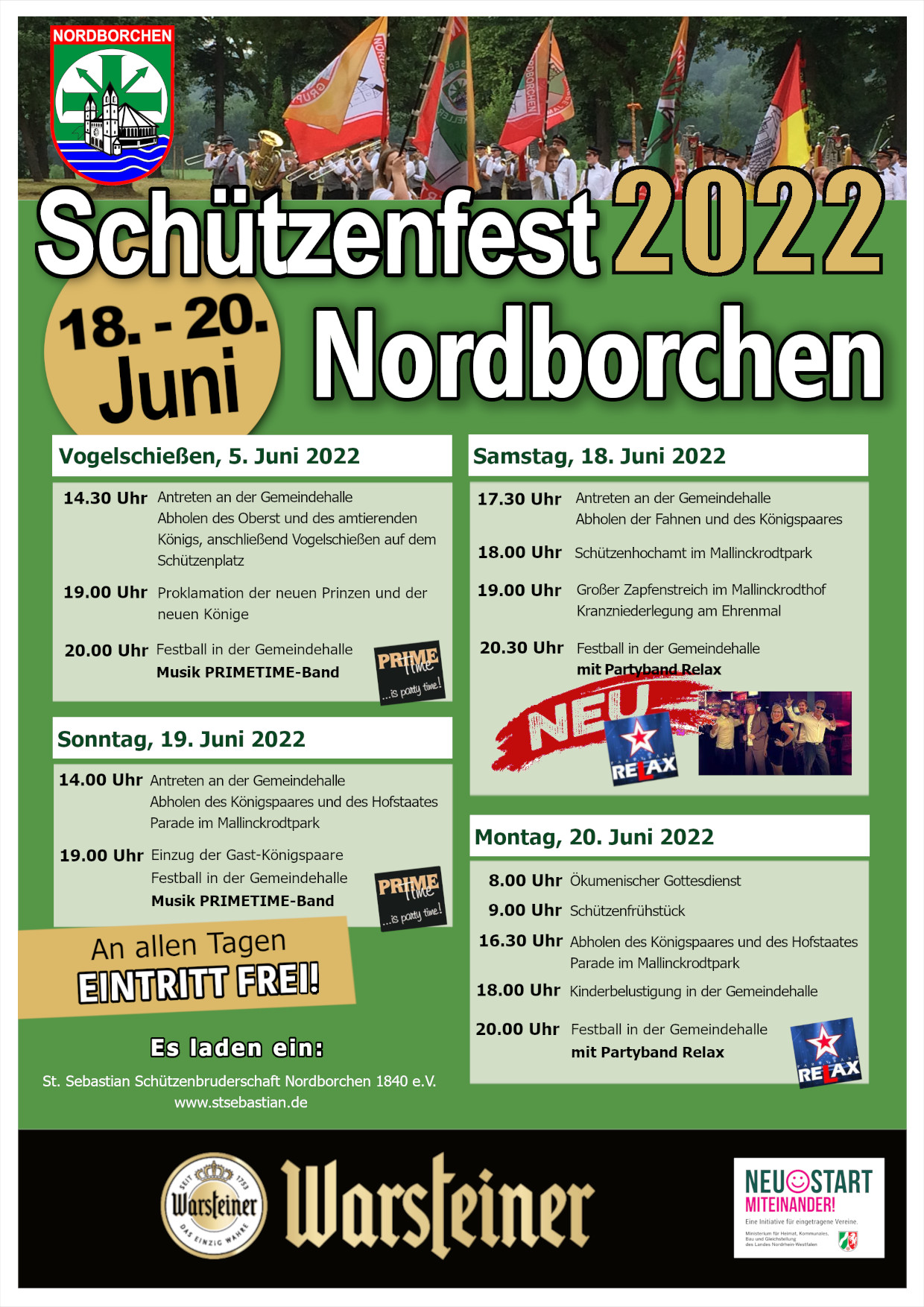 Plakat Vogelschießen/Schuetzenfest 2022