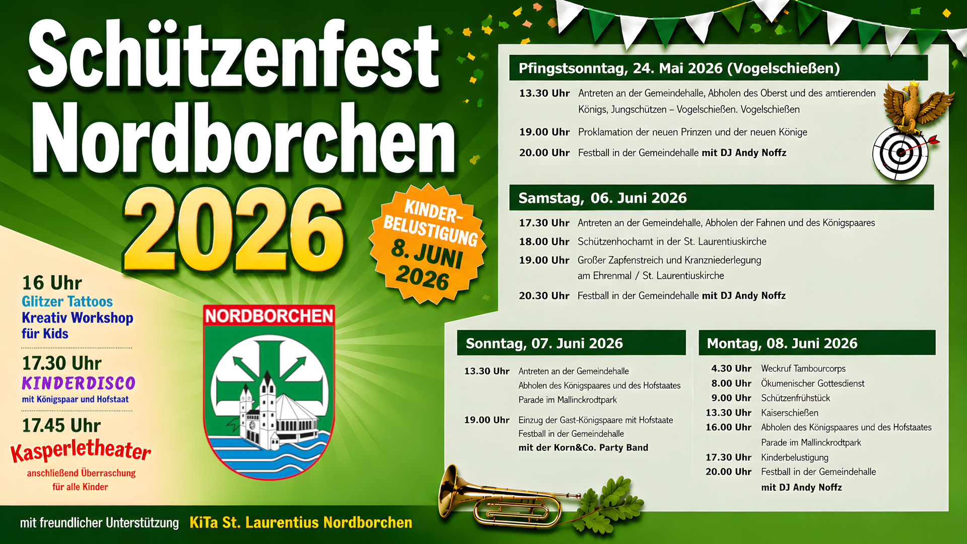 Festfolge Vogelschießen und Schützenfest